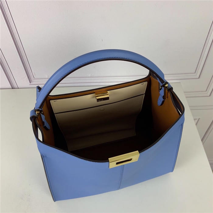 PEEKABOO X-LITE MEDIUM leather bag Blue High