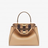 PEEKABOO ICONIC MEDIUM leather bag Brown High