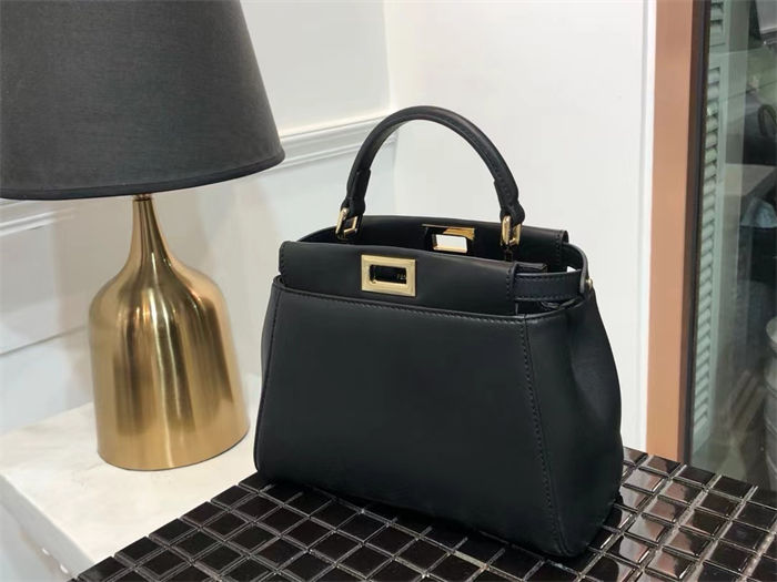 PEEKABOO ICONIC MINI leather bag Black High