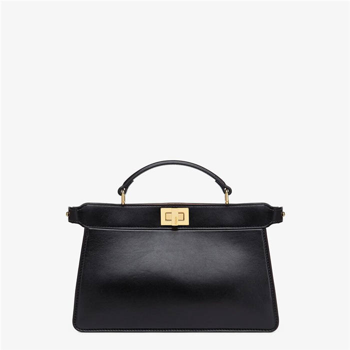 PEEKABOO ISEEU EAST-WEST leather bag Black High