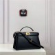 PEEKABOO ISEEU EAST-WEST leather bag Black High