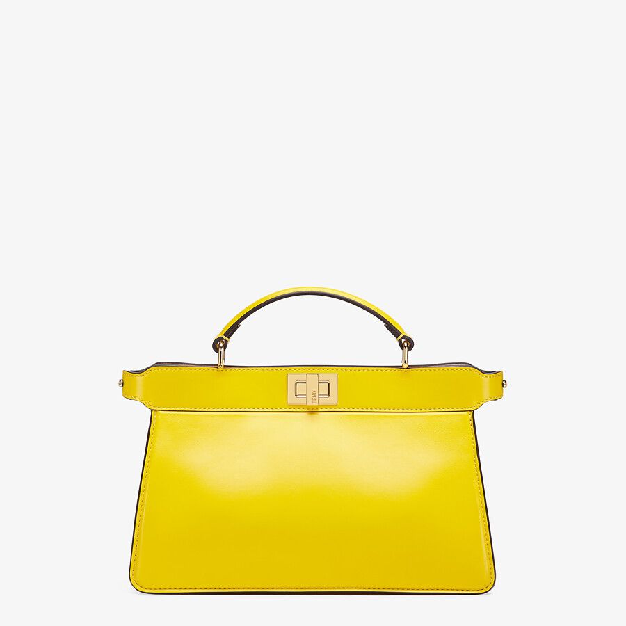 PEEKABOO ISEEU EAST-WEST leather bag Yellow High