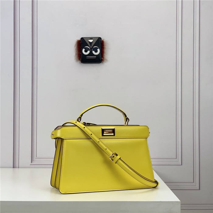 PEEKABOO ISEEU EAST-WEST leather bag Yellow High