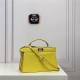 PEEKABOO ISEEU EAST-WEST leather bag Yellow High