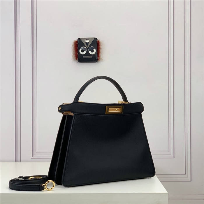 PEEKABOO ISEEU MEDIUM leather bag Black High