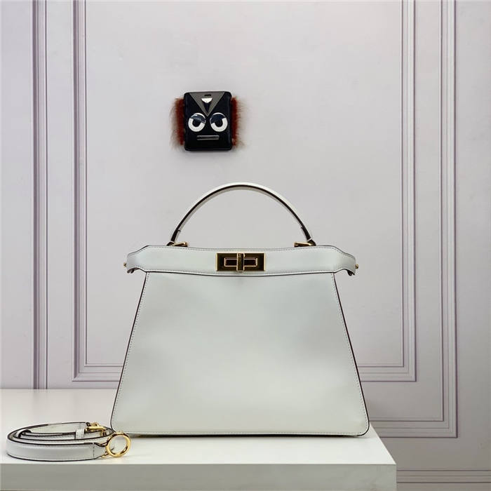 PEEKABOO ISEEU MEDIUM leather bag White High