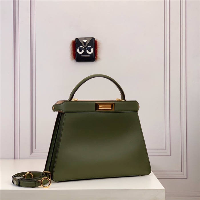 PEEKABOO ISEEU MEDIUM leather bag Green High