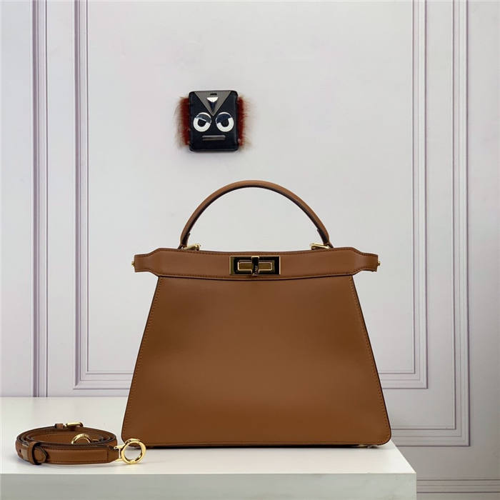 PEEKABOO ISEEU MEDIUM leather bag Brown High