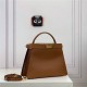 PEEKABOO ISEEU MEDIUM leather bag Brown High