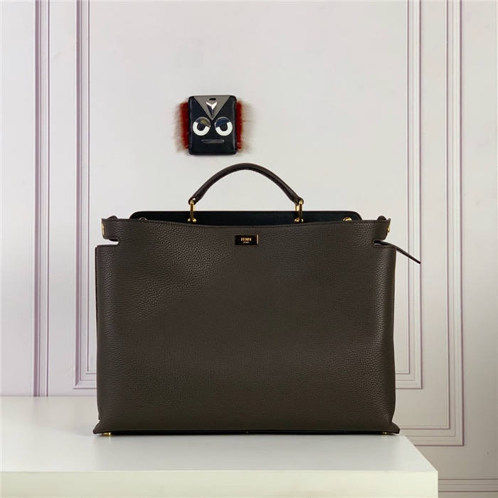 PEEKABOO ICONIC ESSENTIAL calfskin bag Brown High