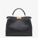 PEEKABOO ICONIC ESSENTIAL leather bag Black and beige High