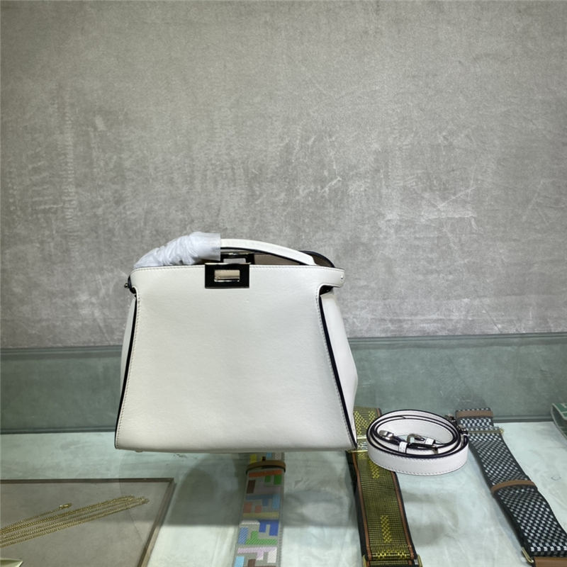 PEEKABOO ICONIC ESSENTIALLY leather bag White High