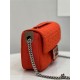 Baguette Chain Midi Bag FF Fabric Red High