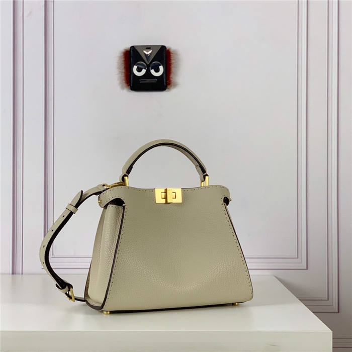 PEEKABOO ICONIC ESSENTIALLY Cuoio Romano leather bag Beige High