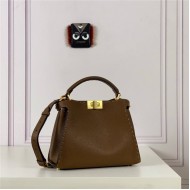 PEEKABOO ICONIC ESSENTIALLY Cuoio Romano leather bag Brown High