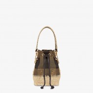 MON TRESOR Brown fabric mini-bag High