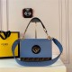 KAN U Blue leather bag High