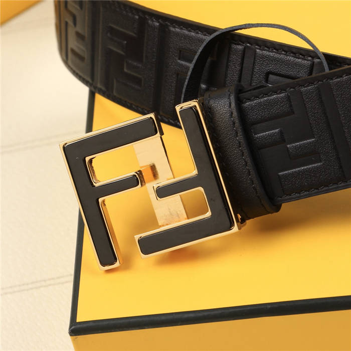 Fendi FF Leather Belt 38mm FF Buckle High