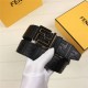 Fendi FF Leather Belt 38mm FF Buckle High