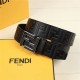 Fendi FF Leather Belt 38mm FF Buckle High