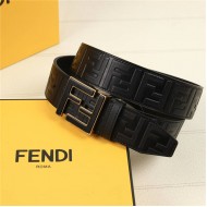 Fendi FF Leather Belt 38mm FF Buckle High