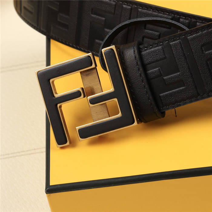 Fendi FF Leather Belt 38mm FF Buckle High