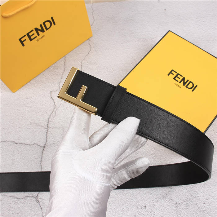 Fendi Leather Belt 38mm F Buckle in High