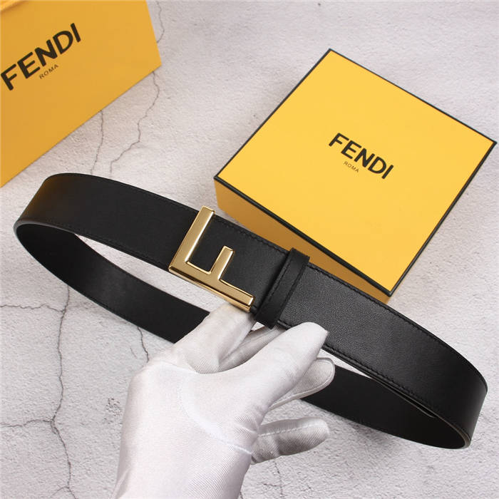 Fendi Leather Belt 38mm F Buckle in High