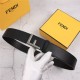 Fendi Leather Belt 38mm F Buckle High