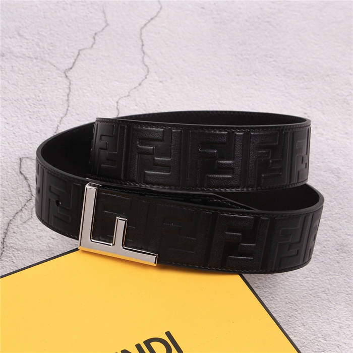 Fendi Leather Belt 38mm F Buckle High