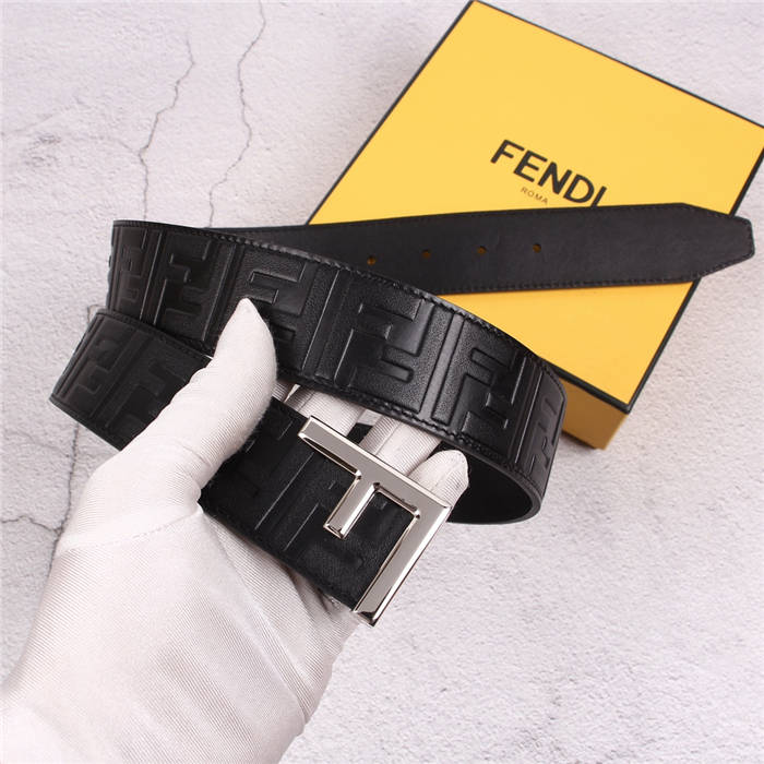 Fendi Leather Belt 38mm F Buckle High