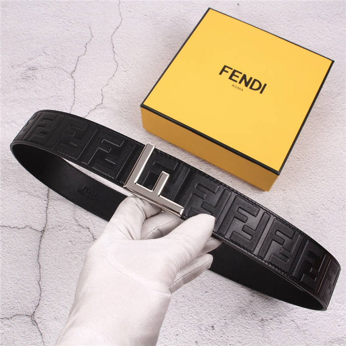 Fendi Leather Belt 38mm F Buckle High