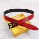 Fendi Leather Belt 40mm FF Buckle Red High