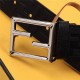 Fendi FF Leather Belt 38mm Baguette Buckle High