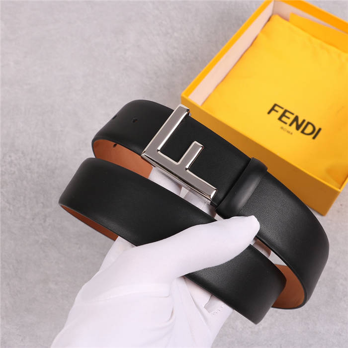 Fendi Leather Belt 38mm F Buckle High