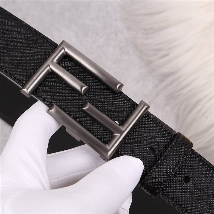 Fendi Leather Reversible Belt 35mm FF Buckle High