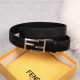 Fendi Leather Reversible Belt 35mm FF Buckle High