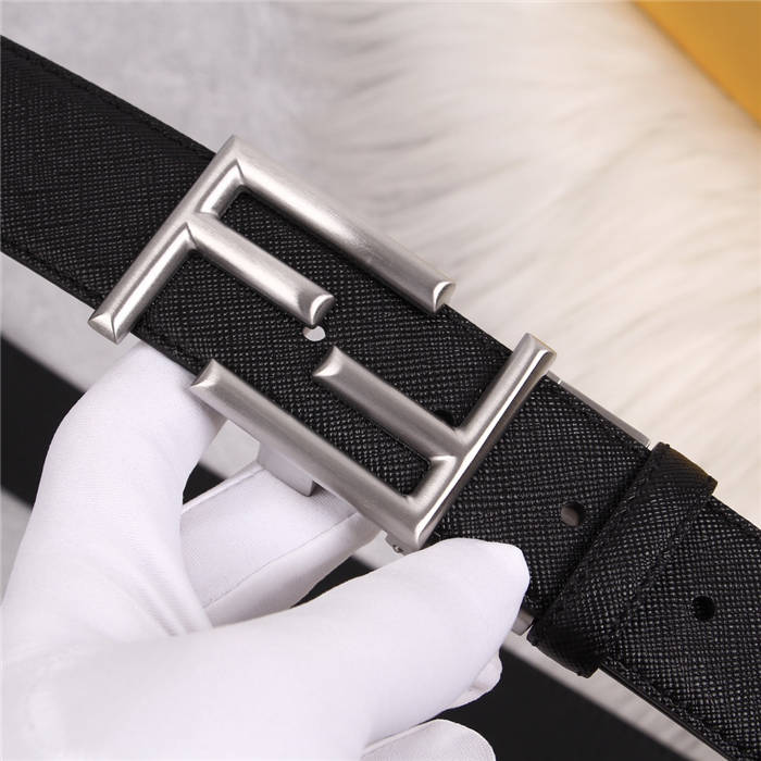 Fendi Leather Reversible Belt 35mm FF Buckle High