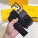 Fendi Leather Belt 34mm FF Buckle Togo High