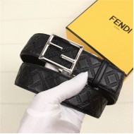 Fendi FF Leather Belt 38mm Baguette Buckle High