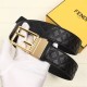 Fendi FF Leather Belt 38mm Baguette Buckle High