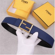 Fendi Leather Belt 40mm Baguette Buckle Navy High