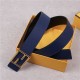 Fendi Leather Belt 40mm Baguette Buckle Navy High