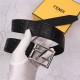 Fendi FF Leather Belt 38mm Baguette Buckle High