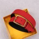 Fendi Leather Belt 35mm Pin Buckle Red High