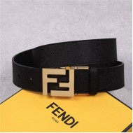 Fendi Leather Belt 38mm FF Buckle Black High