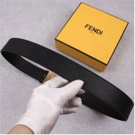 Fendi Leather Belt 38mm FF Buckle Black High