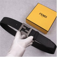 Fendi Leather Belt 38mm FF Buckle Black High