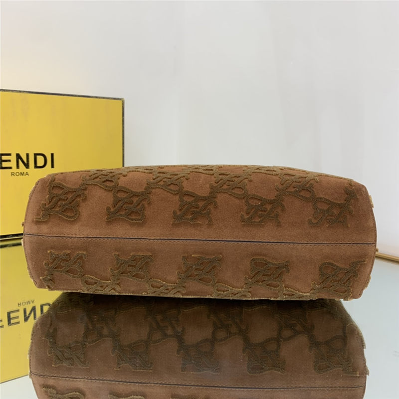 Fendi First Medium Suede bag Brown High