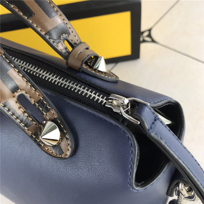 Fendi BY THE WAY MEDIUM Navy leather Boston bag